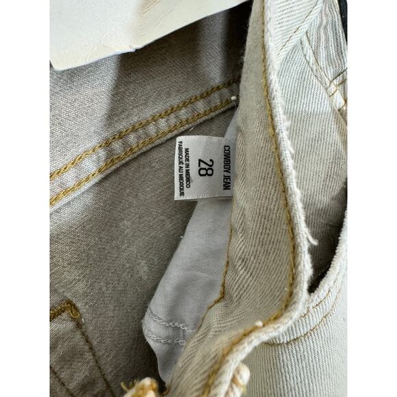 Urban Outfitters BGD Cowboy Jeans in Cream Size 28 - Picture 7 of 10